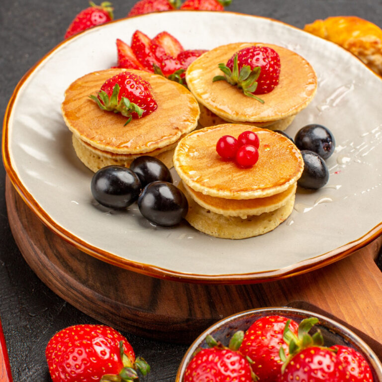 recette de pancakes équilibré avec fruits